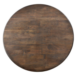 Nimes 72" Round Dining Table, Weathered Mango