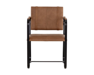 GARRETT DINING ARMCHAIR - COGNAC LEATHER