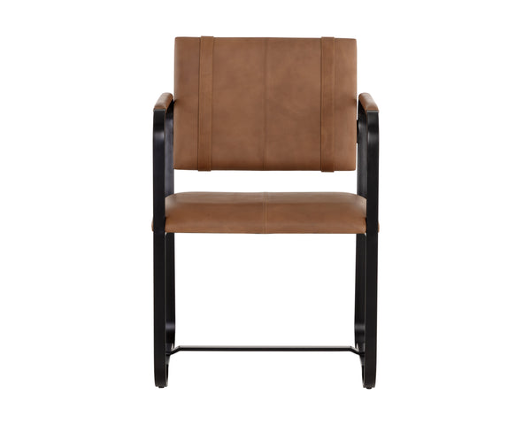 GARRETT DINING ARMCHAIR - COGNAC LEATHER