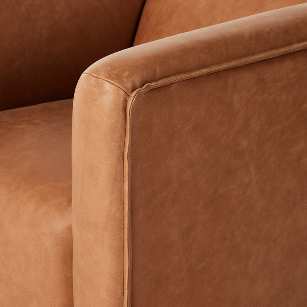 Wellborn Swivel Chair In Palermo Cognac