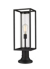 Dunbroch 1 Light Outdoor Pier Mounted Fixture in Black Finish