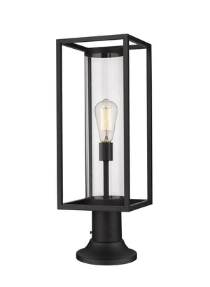 Dunbroch 1 Light Outdoor Pier Mounted Fixture in Black Finish