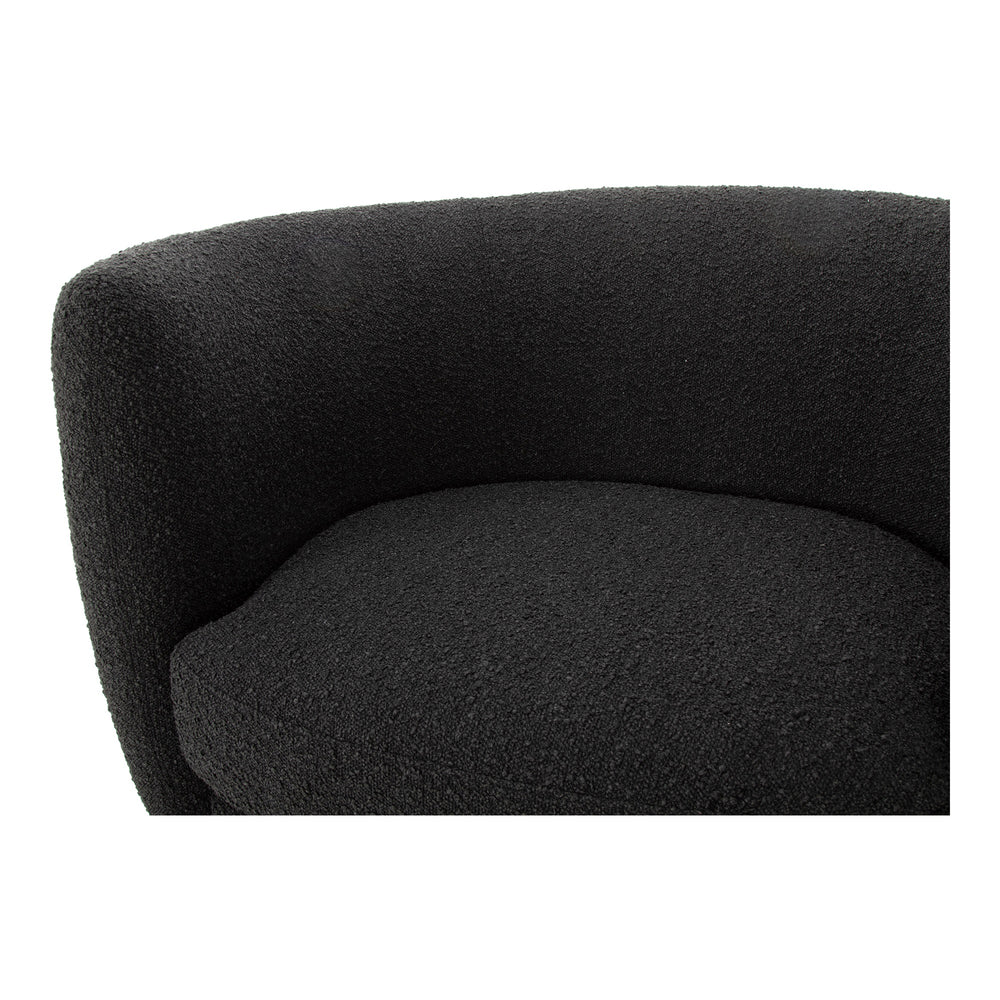 Moe's Koba Chair Maya Black with Wood Frame