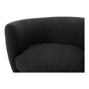 Moe's Koba Chair Maya Black with Wood Frame