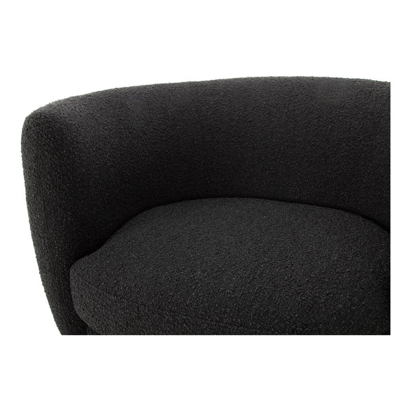 Moe's Koba Chair Maya Black with Wood Frame