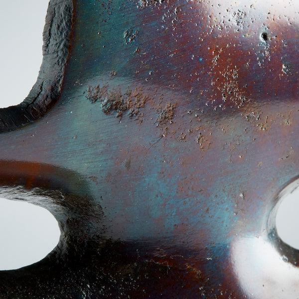 Chamberlin Sculpture in Cobalt Blue and Antique Brass