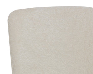 ZEKE DINING CHAIR - ANTIQUE BRASS - BERGEN IVORY