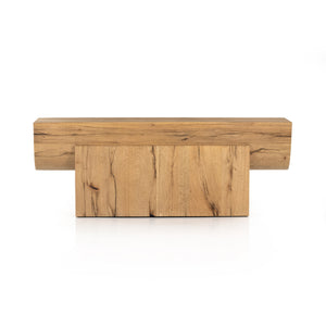 Elbert Console Table In Rustic Oak Veneer