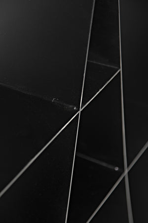 Zaha Industrial Steel Bookcase in Matte Black