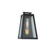 Charlestown Small Outdoor 1 Light Wall Light in Black, Vintage Gold