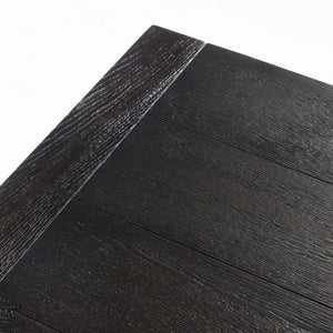 Warby Dining Table 94" in Worn Black Oak