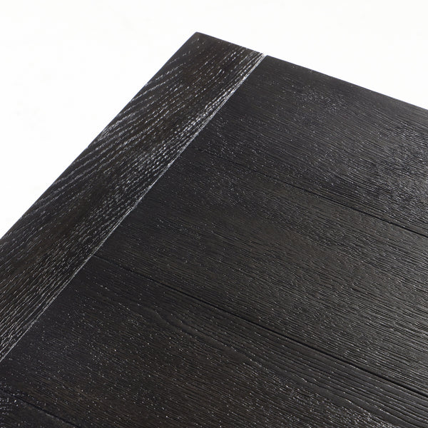 Warby Dining Table 94" in Worn Black Oak