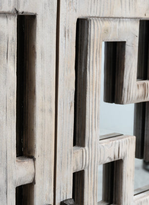 Arley Solid Wood 6-Drawer Cabinet in Timeworn Cream