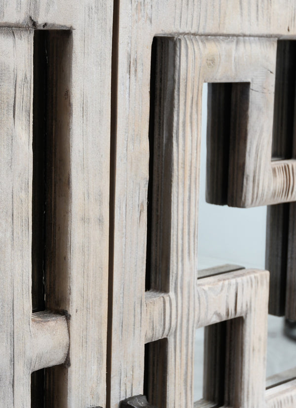 Arley Solid Wood 6-Drawer Cabinet in Timeworn Cream