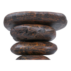 Katniss Reclaimed Teak Side/ End Table, Ebonized Teak
