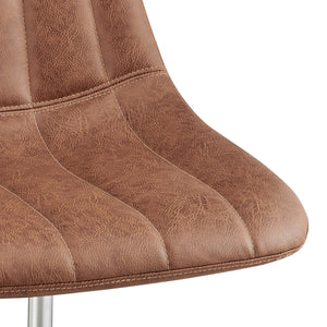 Robert KD PU Swivel Office Chair, Umber Brown