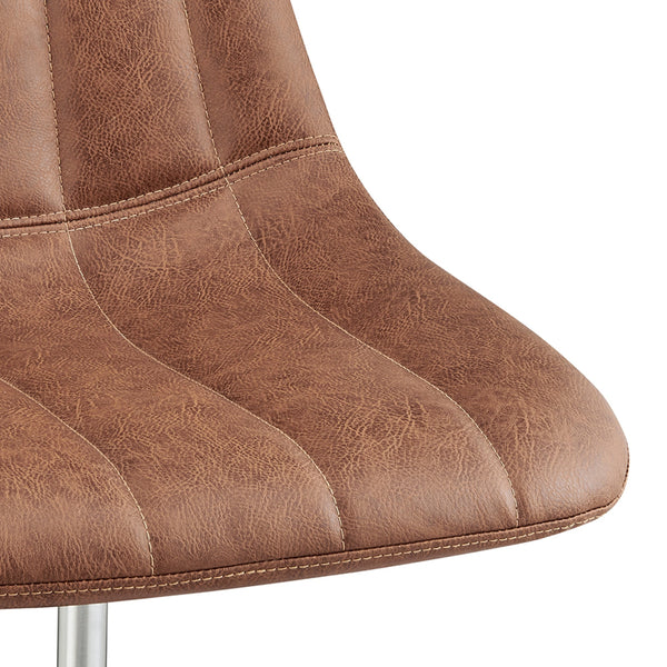 Robert KD PU Swivel Office Chair, Umber Brown