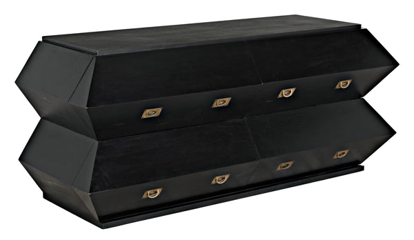 Vico Mahogany Dresser in Hand-Rubbed Black