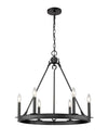 Barclay 6 Light Chandelier in Matte Black Finish