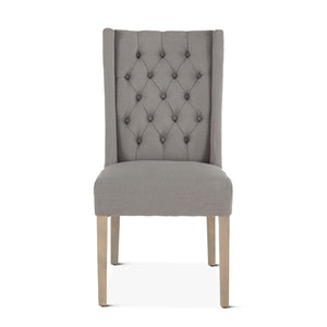 Lara Oxford Gray Linen Dining Chair