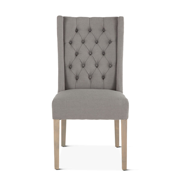 Lara Oxford Gray Linen Dining Chair