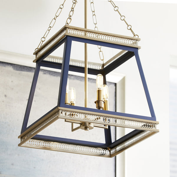 Gerard Pendant in Blue and Aged Brass
