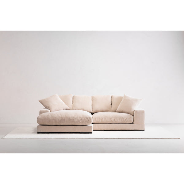Moe's Plunge Sectional Tan with Flip Chaise