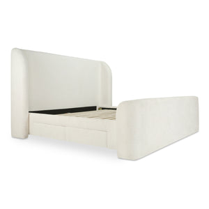 Sophia King Storage Bed in Cream with Drawers