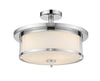 Savannah 3 Light Semi Flush Mount in Chrome Finish