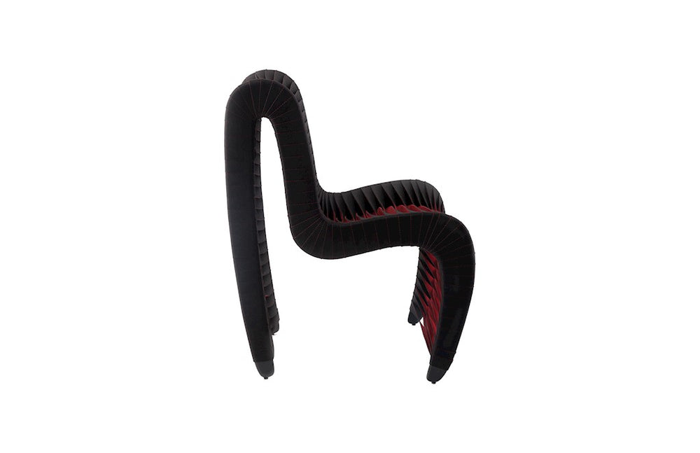 Seat Belt Dining Chair,Black /Red    