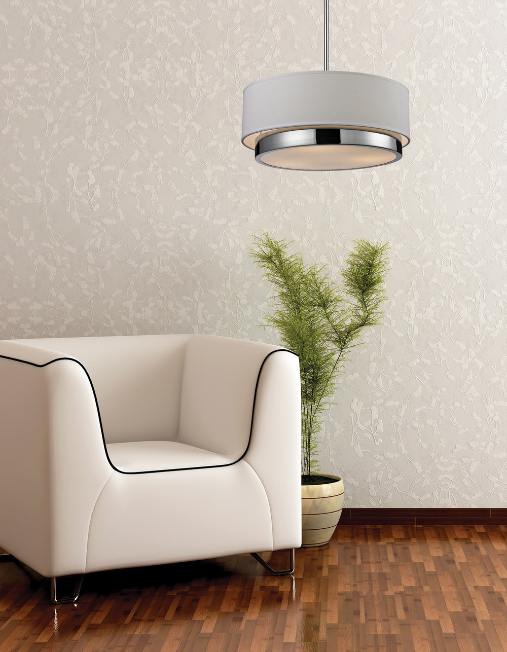 Jade 3 Light Chandelier in Chrome Finish