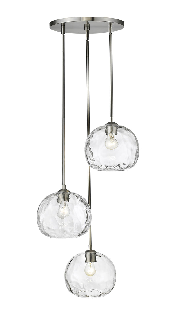 Chloe 3 Light Pendant in Brushed Nickel Finish