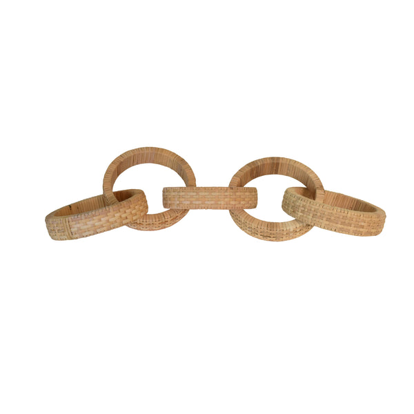 ROUND NATURAL RATTAN DECORATIVE CHAIN