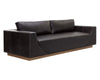ANAKIN SOFA - LIGHT OAK - TUSCANY WARM BLACK LEATHER