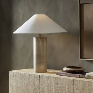 Patton Table Lamp In Smoked Blown Glass