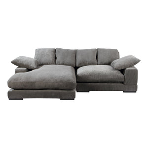 Moe's Plunge Sectional in Charcoal with Flip Chaise