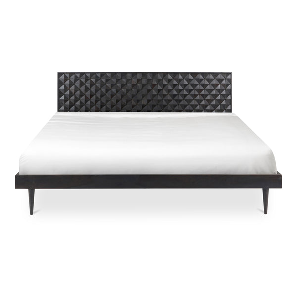 Moe's Pablo Queen Bed in Black Sheesham Wood