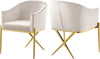 Doris Dining Chair In Cream Velvet