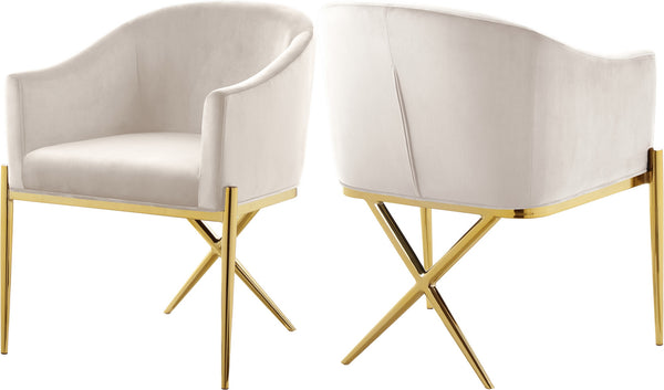 Doris Dining Chair In Cream Velvet