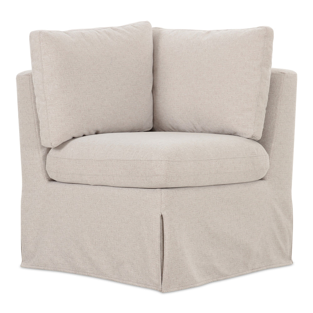 Moe's Fable Slipcover Dining Corner Chair Beige