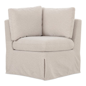 Moe's Fable Slipcover Dining Corner Chair Beige
