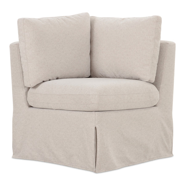 Moe's Fable Slipcover Dining Corner Chair Beige