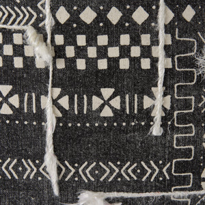 Bethune 18 x 18 Black And White Embroidered Pattern Decorative Pillow Cover