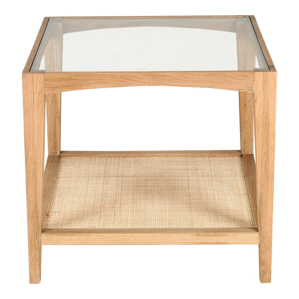 Moe's Harrington Side Table with Cane Shelf