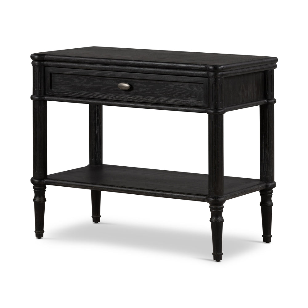 Toulouse Nightstand In Distressed Black