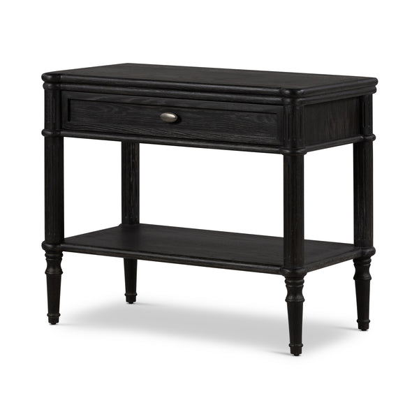 Toulouse Nightstand In Distressed Black