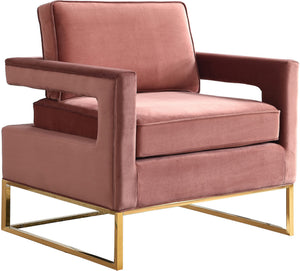 Alfonso Accent Chair In Pink Velvet