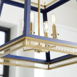 Gerard Pendant in Blue and Aged Brass