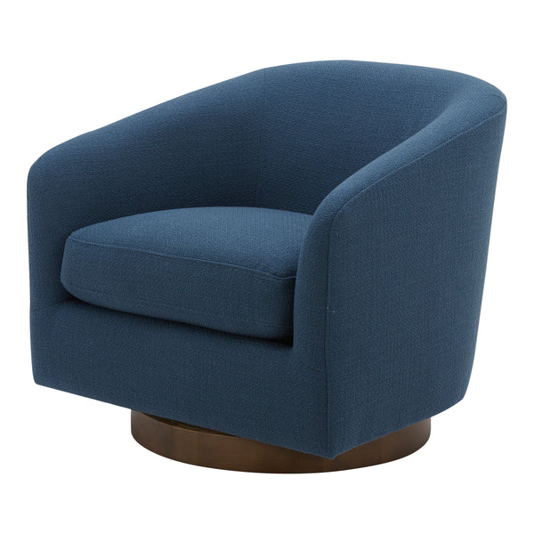 Moe's Oscy Swivel Chair Dark Atlantic Blue