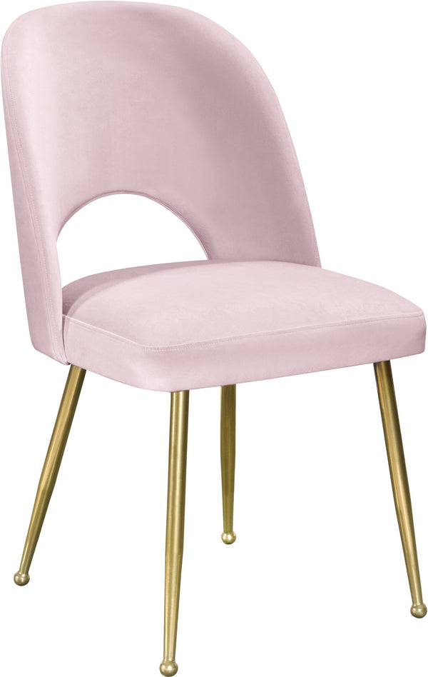 Ramon Dining Chair In Pink Velvet
